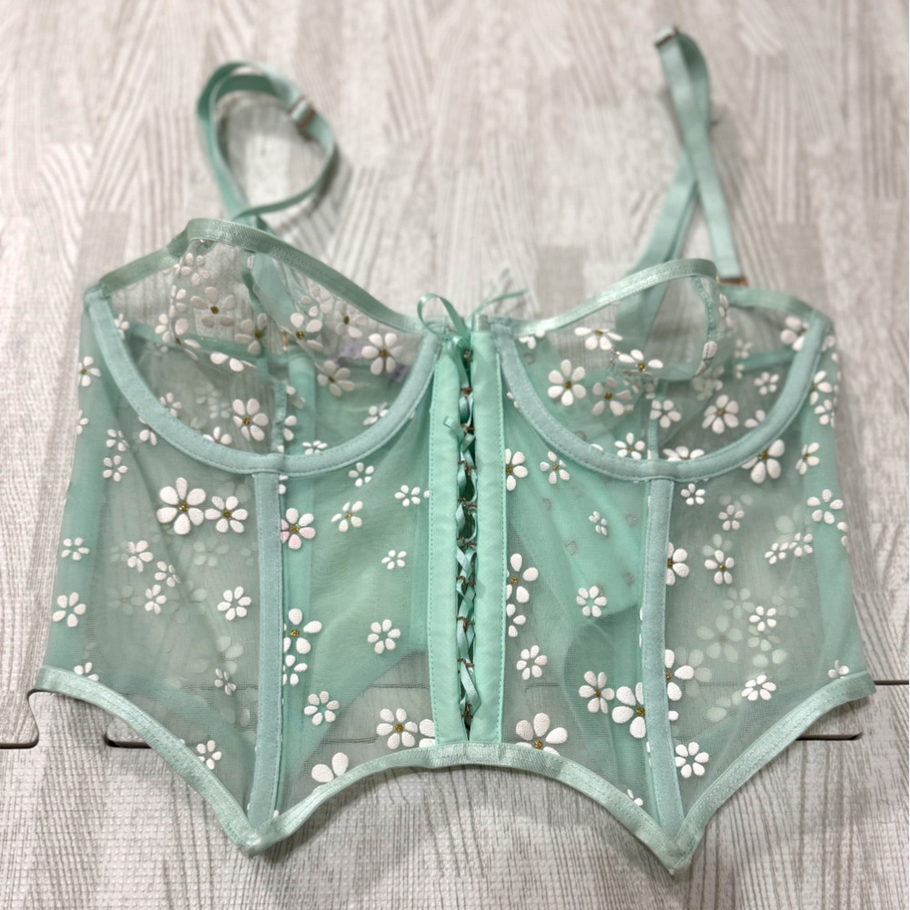 Savage X Fenty Sheer Floral Corset
